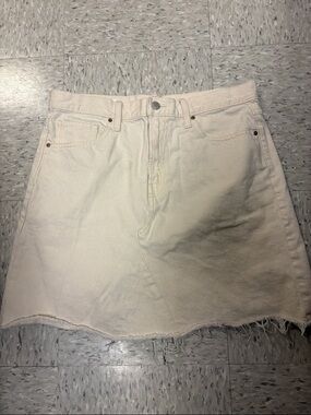GAP Cream Denim Mini Skirt
